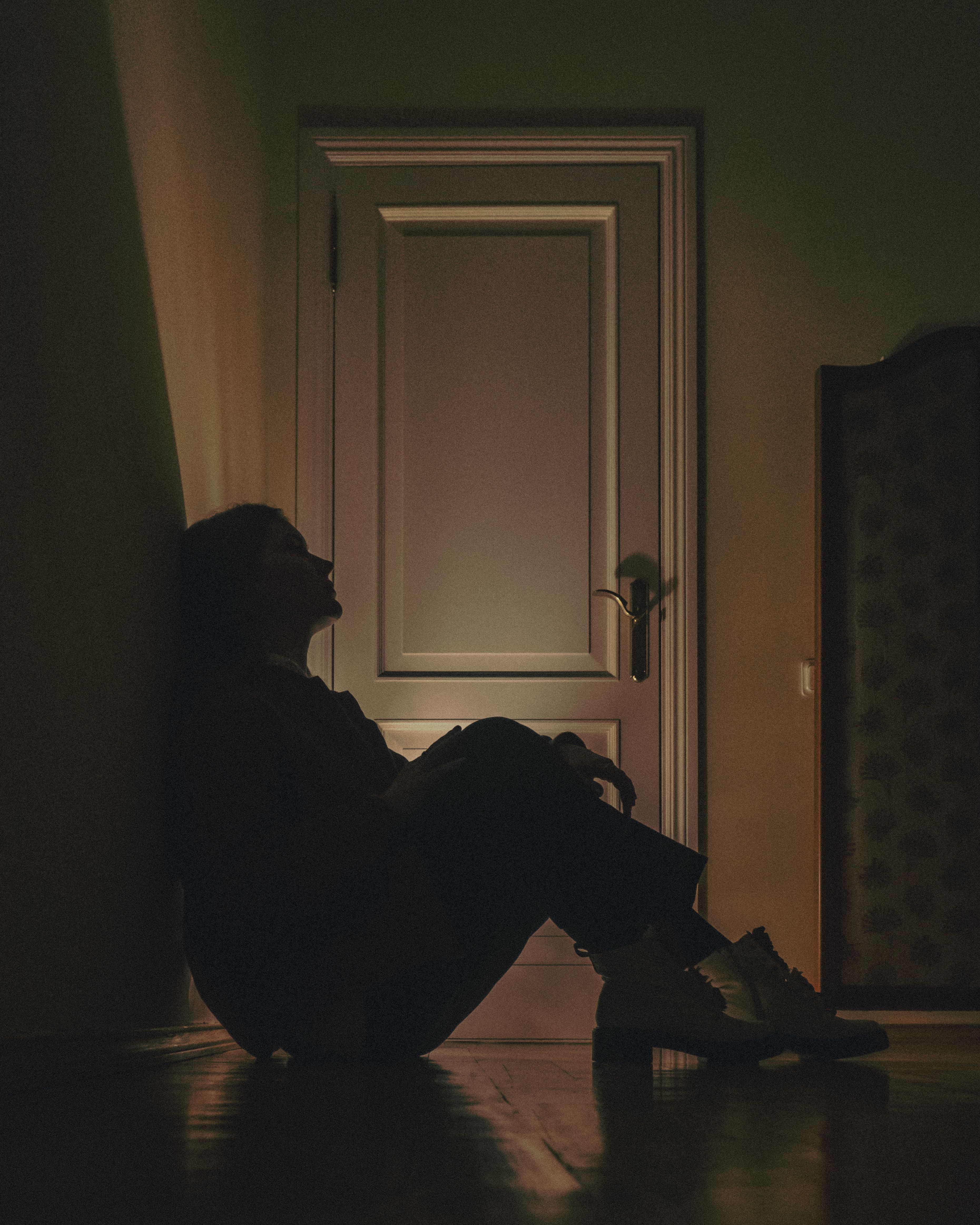 Person looking sad and thoughtful