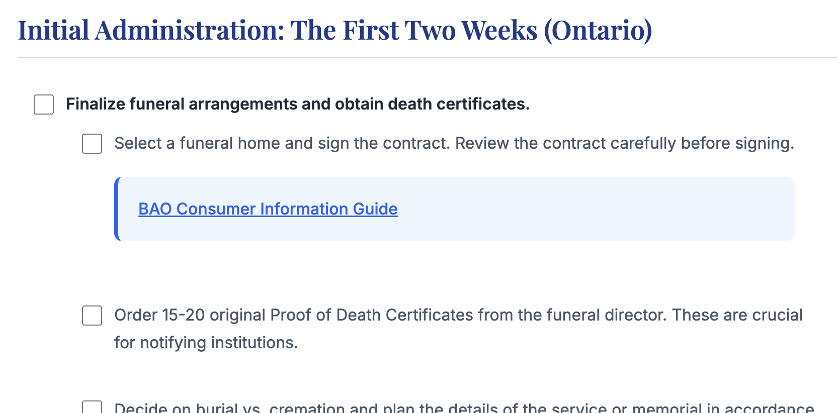 A mockup of the KindFlare personalized checklist on a tablet.
